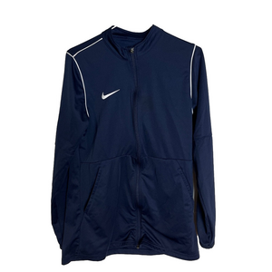 Nike Full Zip Performance Jacket Size Large Youth Navy Blue Sporty Workout Gym